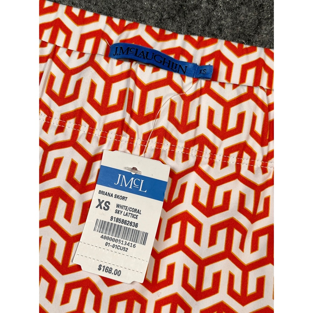 JMclaughlin Briana Skort XS White Coral Sky Lattice Golf‎ Tennis